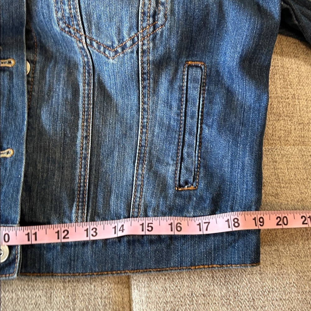 BAGATELLE LEMMON EMBROIDERED BLUE DENIM JEAN JACKET SZ M - Picture 14 of 15
